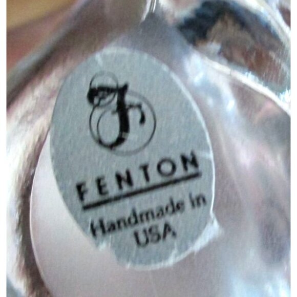 Vintage Fenton Art Glass Crystal Bear Figurine Purple Heart February Birthstone - Picture 6 of 6